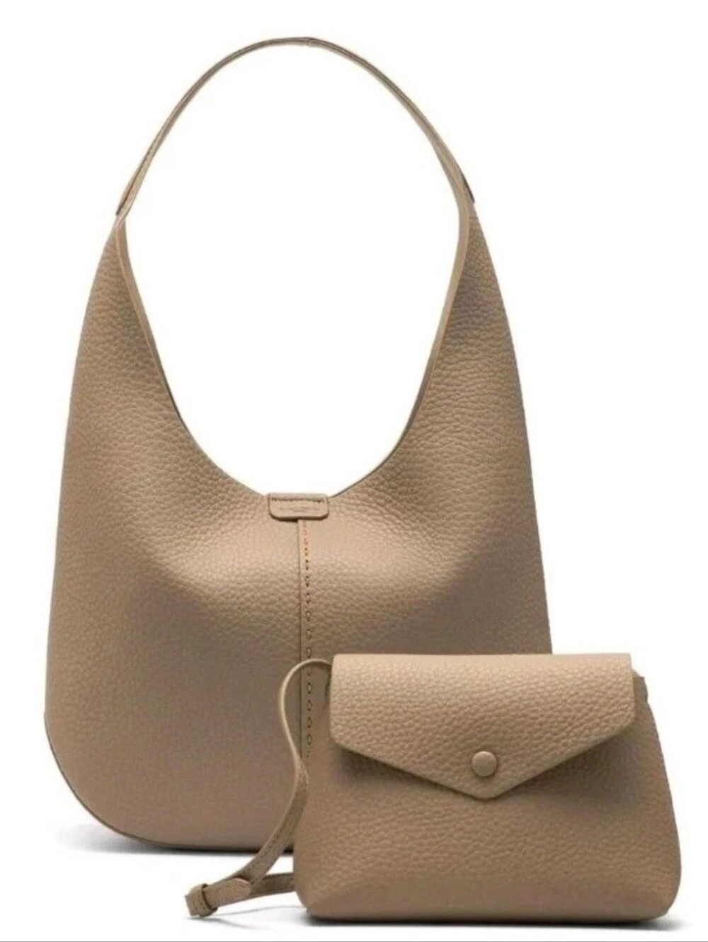 NEWBELLA Women's Hobo Shoulder Bag Gray Large Soft PU Leather Tote w/ Matching